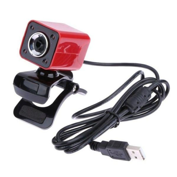 USB webkamera s LED přisvícením - China, Red