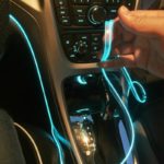 LED USB osvětlení do automobilu - Crystal-blue