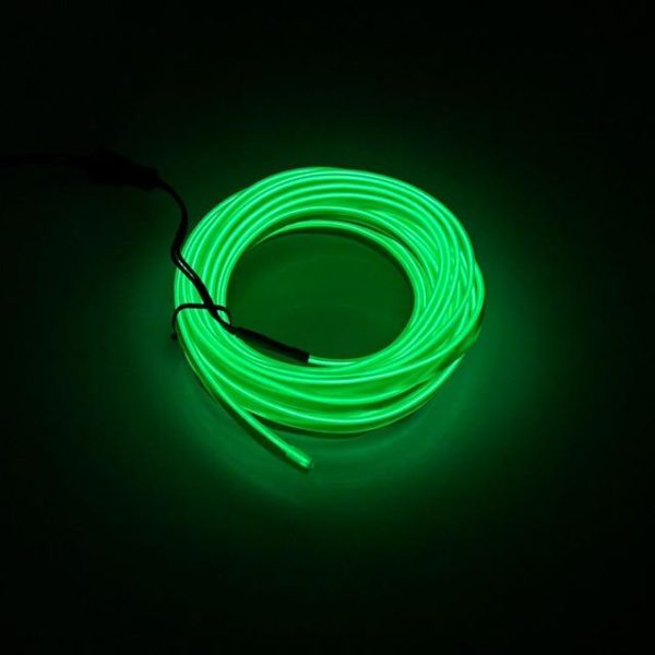 LED USB osvětlení do automobilu - Green