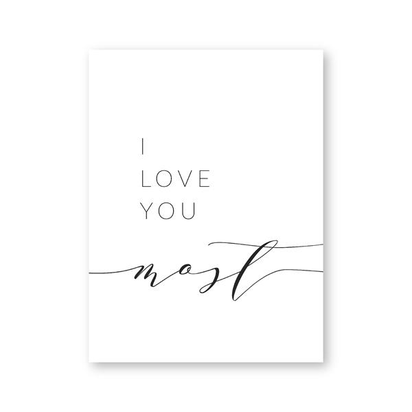 Obraz s nápisem I Love you - 20x25-cm-no-frame, Ph5224