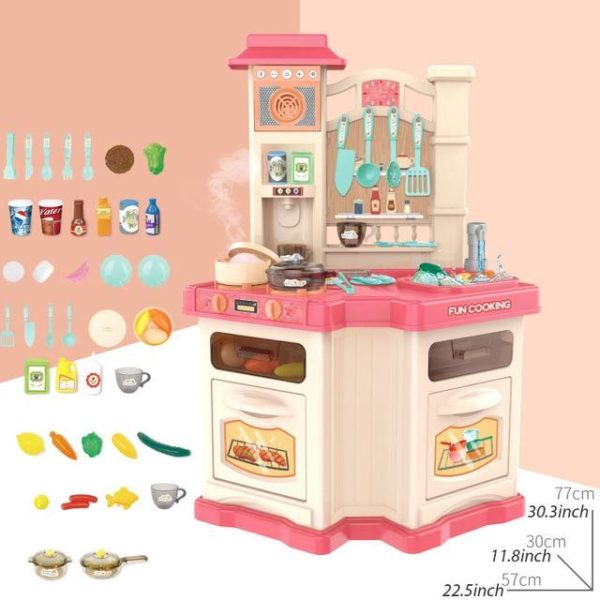 Svítící dětská kuchyňka - Pink
