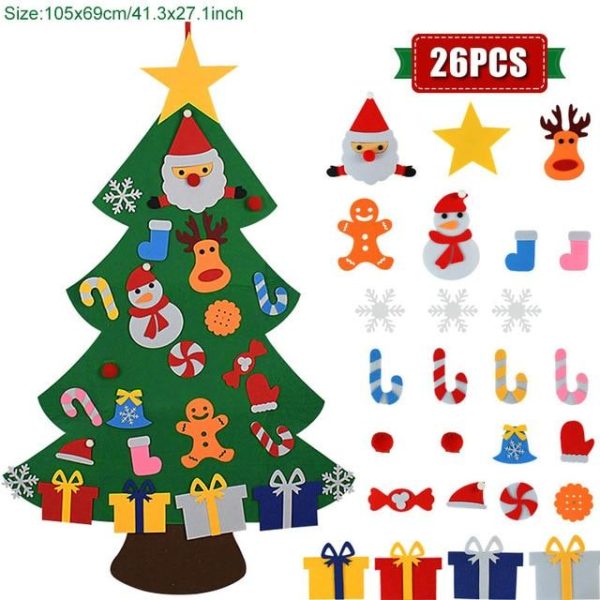 Plstěný vánoční stromek pro děti - D-26pcs-ornaments