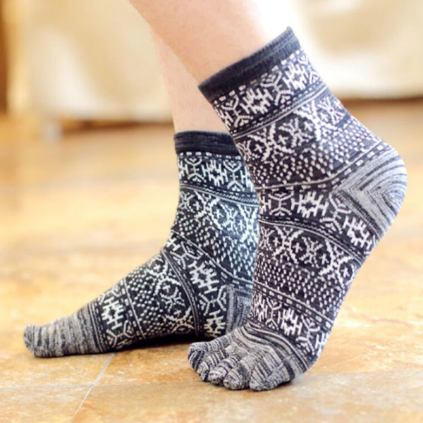 Bavlněné prstové ponožky - Cerna