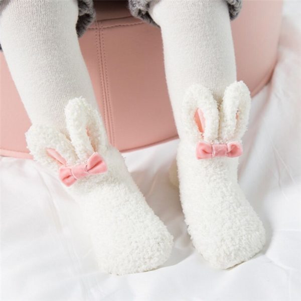 Dětské králičí ponožky - Bila, 0-3-mesice