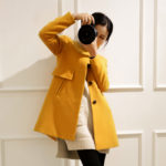 Dámský podzimní kabát - 3 barvy - Zluta, 4xl