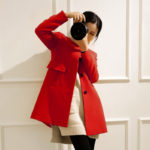 Dámský podzimní kabát - 3 barvy - Cervena, 4xl
