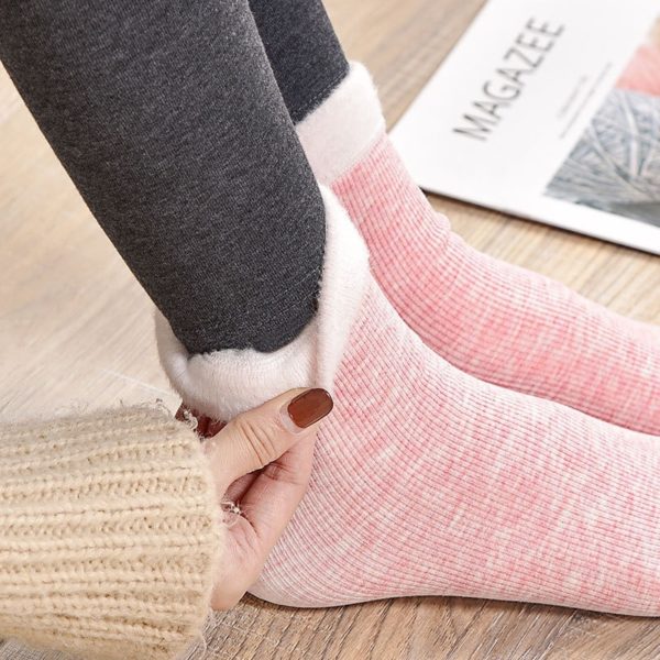 Dámské jednobarevné teplé ponožky - Modra, Univerzalni