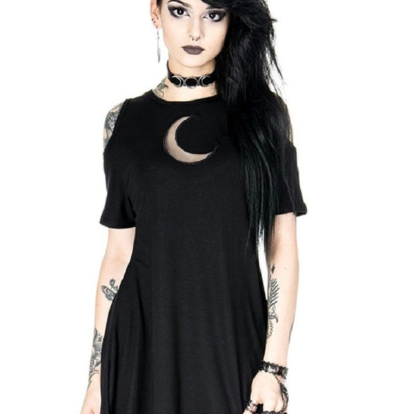 Černé gotické šaty - Xs