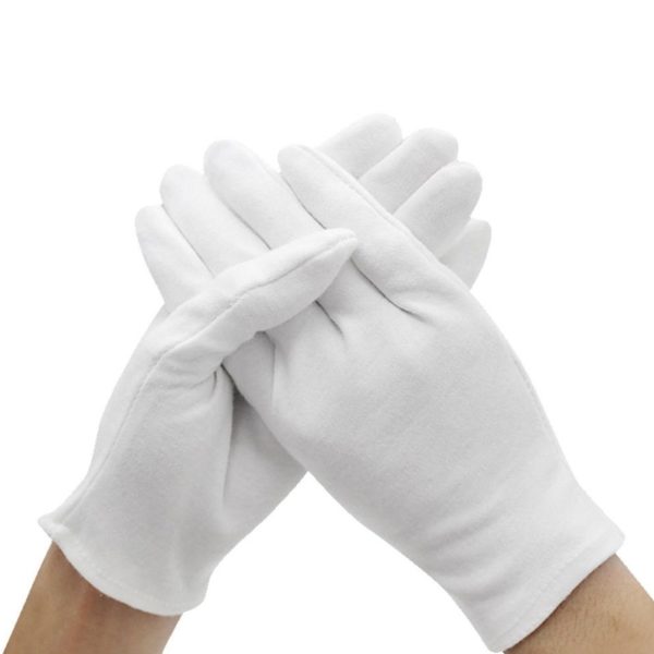 Dámské rukavice bílé - 6 párů - Xl