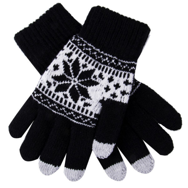 Dámské zimní dotykové rukavice - Cerna