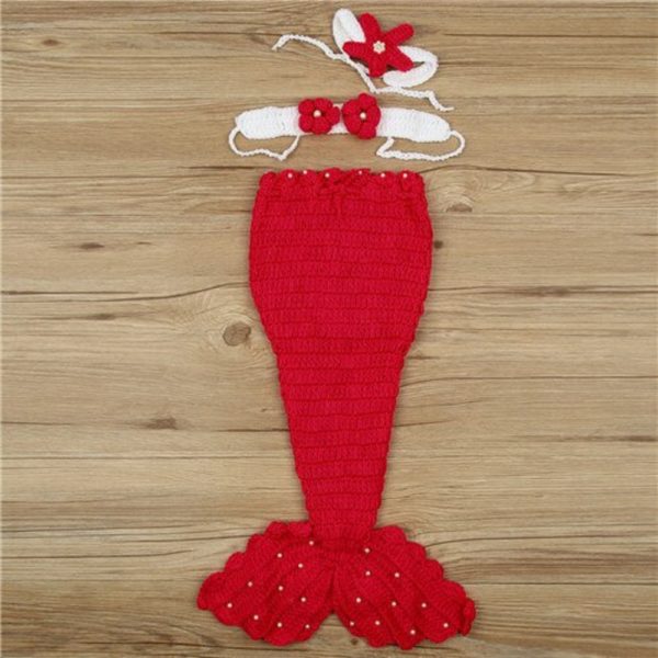 Dívčí kostým na focení Mořská panna - Cervena
