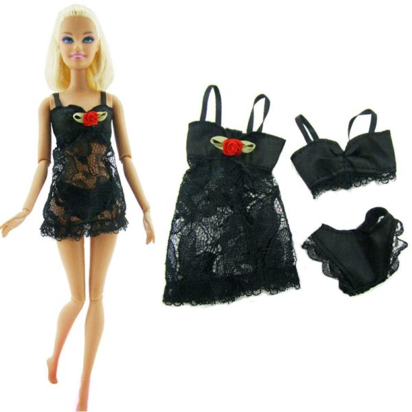 Spodní prádlo pro Barbie - Cerna