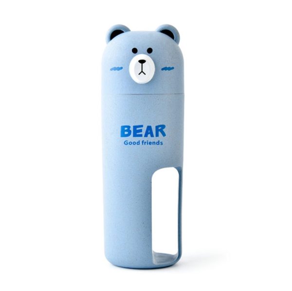Pouzdro na kartáček a zubní pastu medvěd - Modra