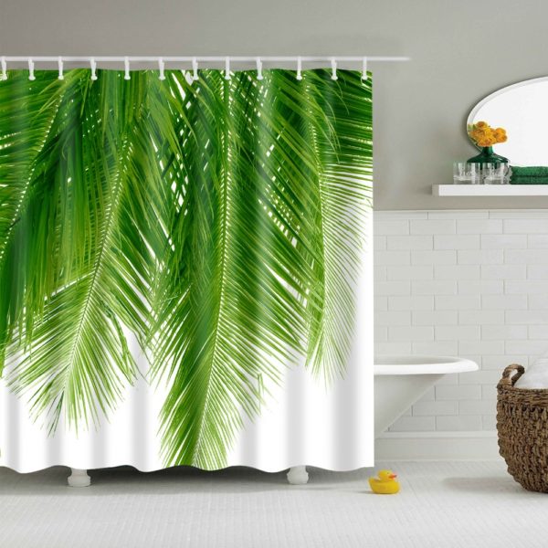Sprchový závěs s palmovými listy - Xl