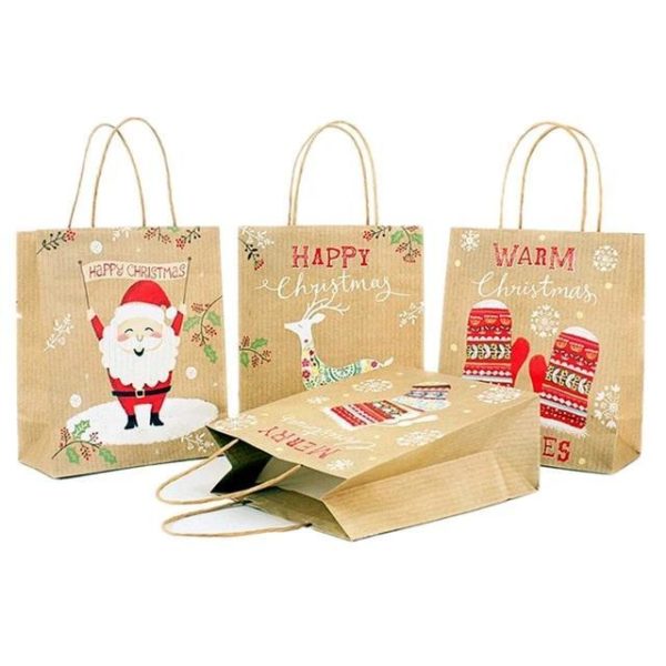 Vánoční dárkové papírové tašky 4 ks
