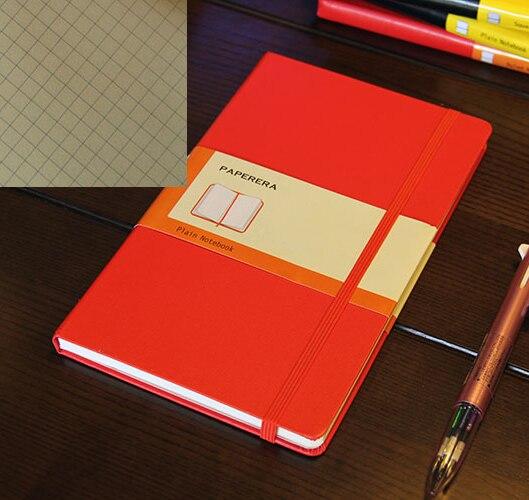 Zápisník s koženkovými deskami - Red-grid, A6-14-9cm, China