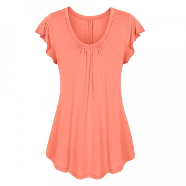 Dámské tričko s řasením Trimero - oranžové - 6xl