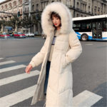Dámský dlouhý kabát Somilly - bílá - 3xl
