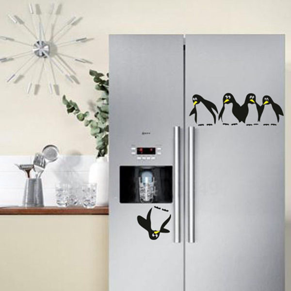 Samolepka na lednici - tučňáci