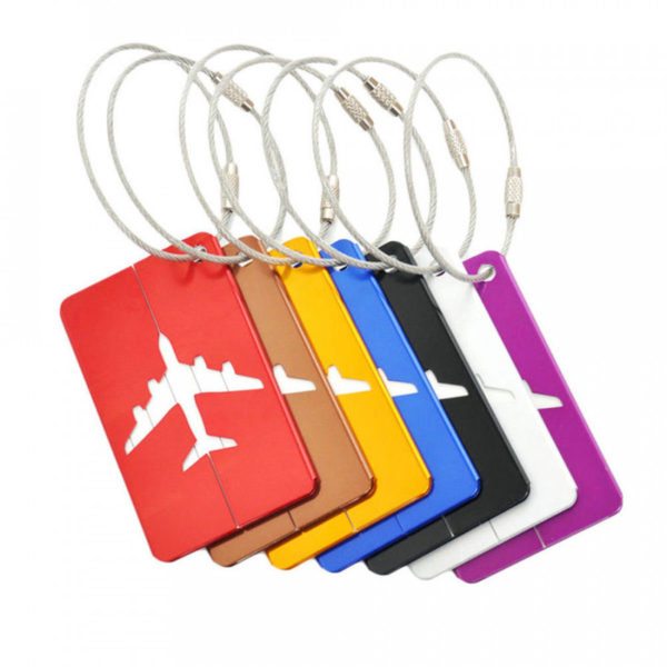 Jmenovky na kufr Letadlo - 7 barev - Cervena