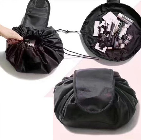 Jednobarevná stahovací cestovní kosmetická taška - více variant - Bezova, ,