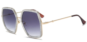Dámské brýle - stylové sluneční brýle se zajímavými rámečky - Zlata-fialova