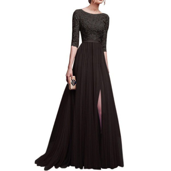 Elegantní dámské šaty Isabell Webber - Black-long-2, 5xl