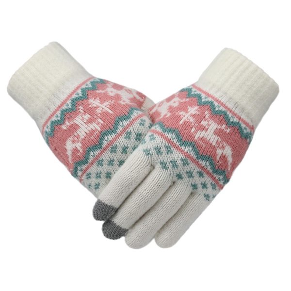 Dámské zimní rukavice Mathilda - White, Univerzalni