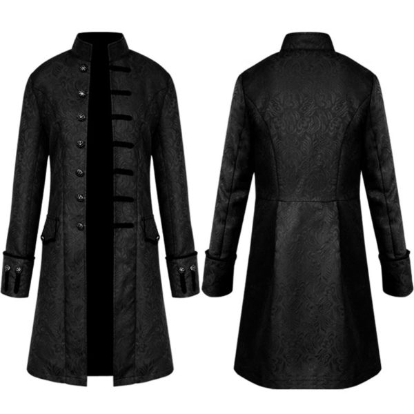Pánský kabát s gotickým motivem Gigi - Black-robe, Xxxl