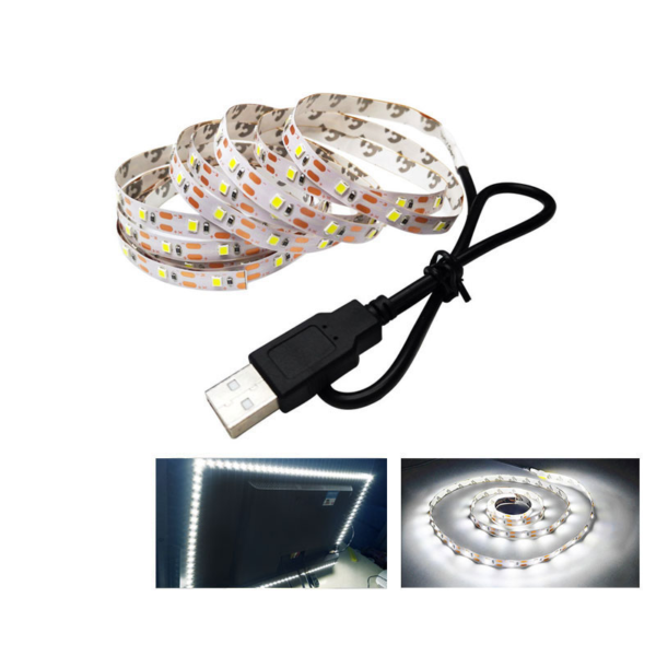 LED osvětlení na záda televize napájené USB - White, 0-5m, Usb