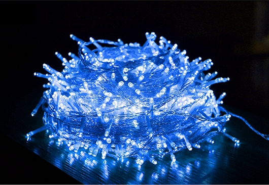 Vánoční LED světelný řetěz - Blue, 220v-eu-plug, 10m