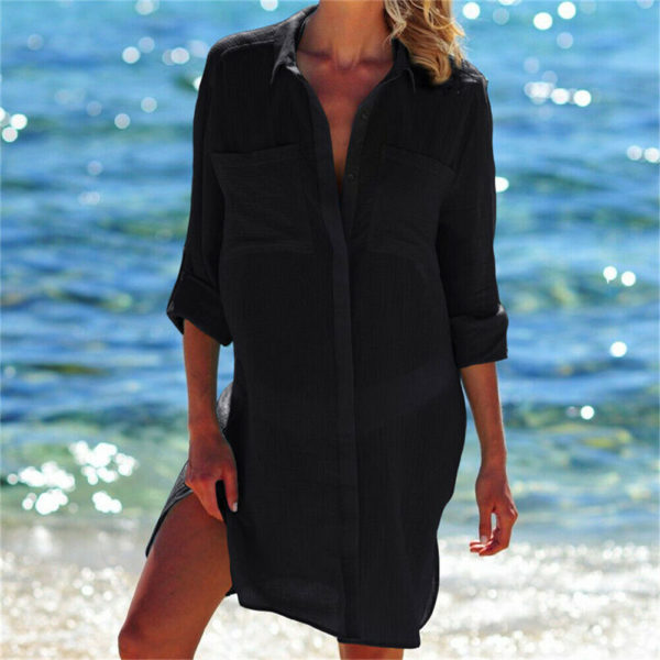 Dámská módní plážová tunika Irene - kolekce 2020 - Black