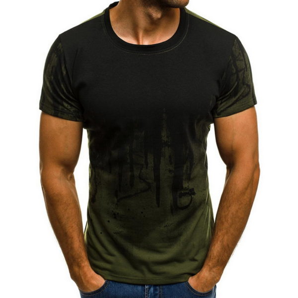 Pánské módní tričko s krátkým rukávem Hunter - S-army-green, 3xl