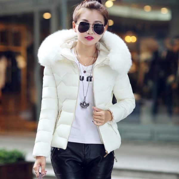 Dámská zimní elegantní bunda s kožíškem Ayla Obrien - Xxxl, Redyellow-fur