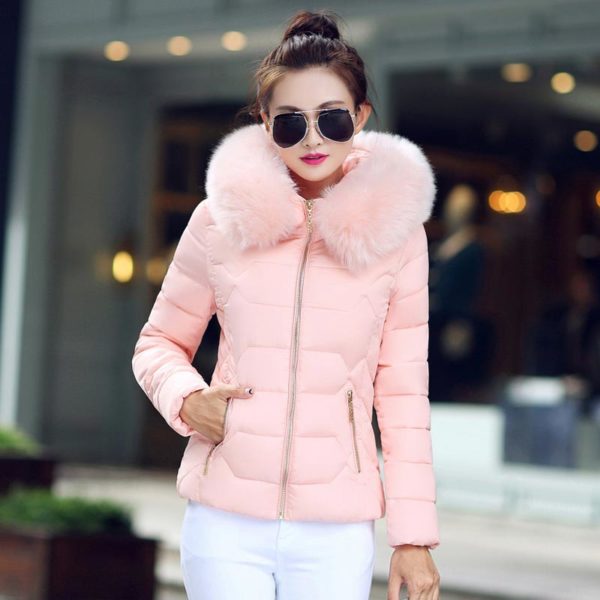Dámská zimní elegantní bunda s kožíškem Ayla Obrien - Xxxl, Redyellow-fur