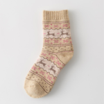 Vánoční dámské ponožky - Burgundy