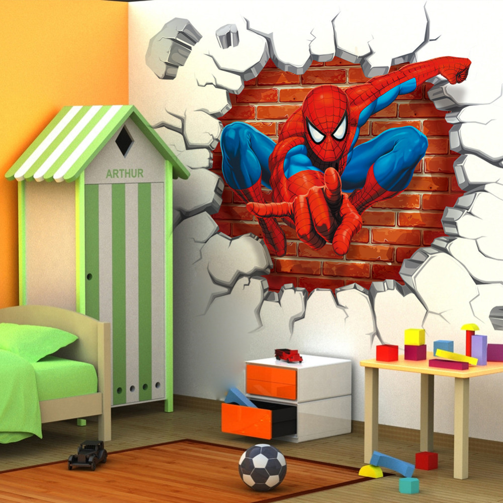Velká 3D samolepka na zeď Spiderman