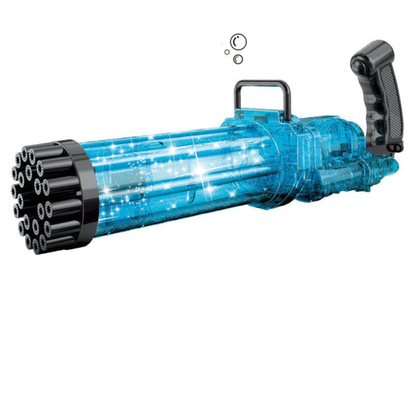 Dětský XXL super bublifuk ve tvaru zbraně - 21-blue-with-light